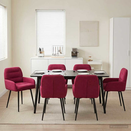 Eettafelstoelen 4 Pcs Fluweel 59 X 59,5 X 90 Cm