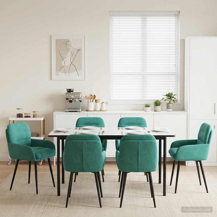 Eettafelstoelen 4 Pcs Fluweel 59 X 59,5 X 90 Cm