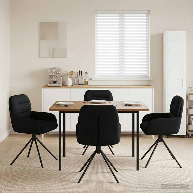 Draai Eetstoelen 4 Pcs Kunstleer 59 X 59,5 X 90 Cm