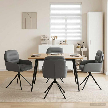 Draai Eetstoelen 4 Pcs Kunstleer 59 X 59,5 X 90 Cm
