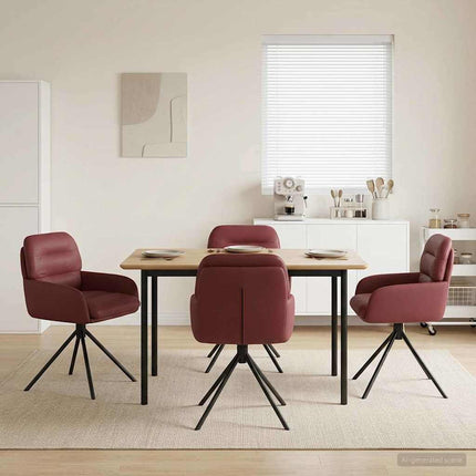 Draai Eetstoelen 4 Pcs Kunstleer 59 X 59,5 X 90 Cm