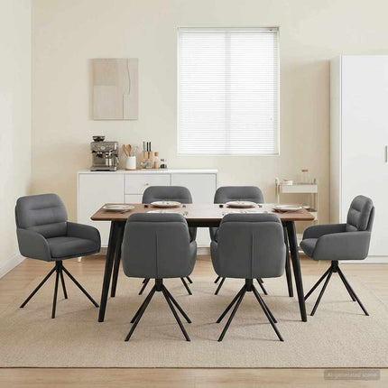 Draai Eetstoelen 4 Pcs Kunstleer 59 X 59,5 X 90 Cm