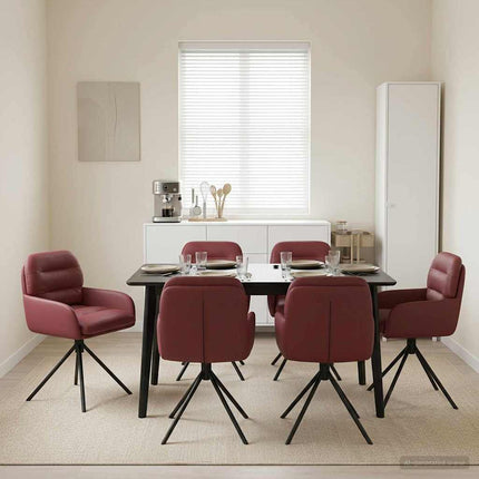 Draai Eetstoelen 4 Pcs Kunstleer 59 X 59,5 X 90 Cm