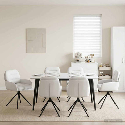 Draai Eetstoelen 4 Pcs Kunstleer 59 X 59,5 X 90 Cm