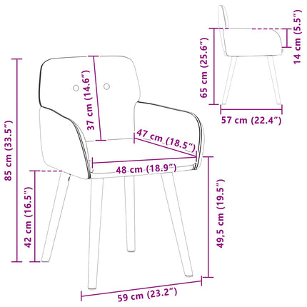 Eettafelstoelen 4 Pcs Bouclé 59 X 57 X 85 Cm
