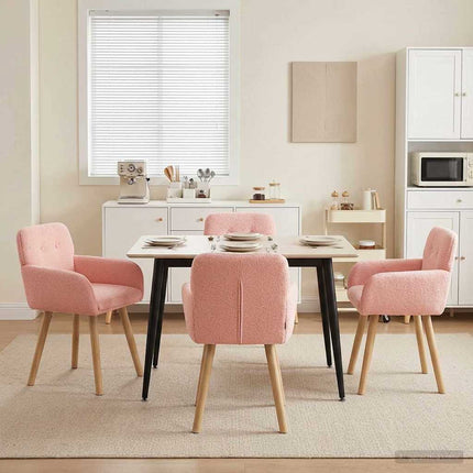 Eettafelstoelen 4 Pcs Bouclé 59 X 57 X 85 Cm