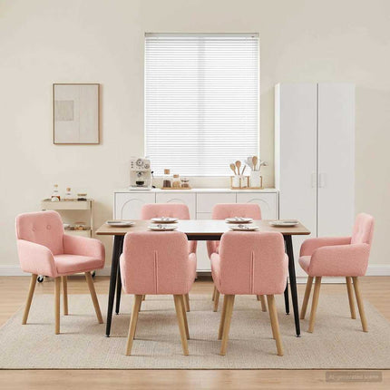 Eettafelstoelen 4 Pcs Bouclé 59 X 57 X 85 Cm