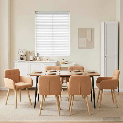 Eettafelstoelen 4 Pcs Bouclé 59 X 57 X 85 Cm