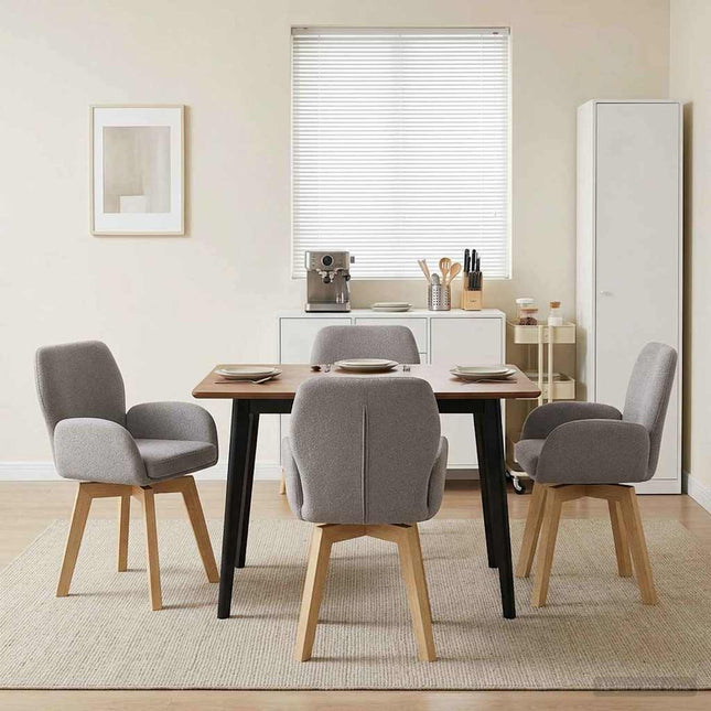 Draai Eetstoelen 4 Pcs Bouclé 54 X 58 X 87 Cm