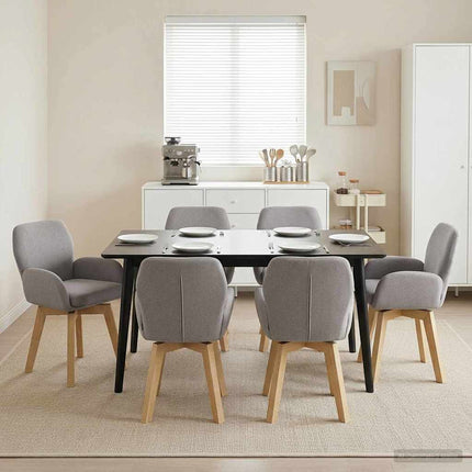 Draai Eetstoelen 4 Pcs Bouclé 54 X 58 X 87 Cm