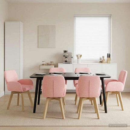 Draai Eetstoelen 4 Pcs Bouclé 54 X 58 X 87 Cm