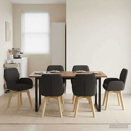 Draai Eetstoelen 4 Pcs Bouclé 54 X 58 X 87 Cm