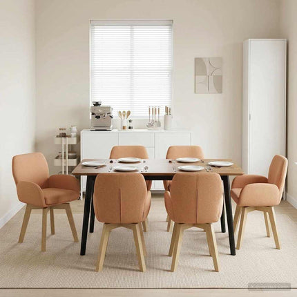 Draai Eetstoelen 4 Pcs Bouclé 54 X 58 X 87 Cm