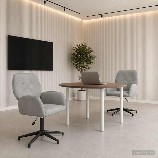 Draaiende Bureaustoelen 2 St Fluweel 54 X 55 X 90 Cm