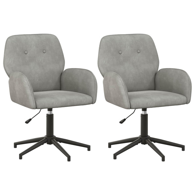 Draaiende Bureaustoelen 2 St Fluweel 54 X 55 X 90 Cm