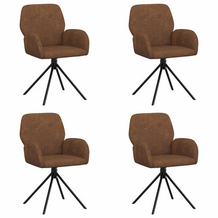 Draai Eetstoelen 4 Pcs Nep Suede Leer 54 X 55 X 86 Cm