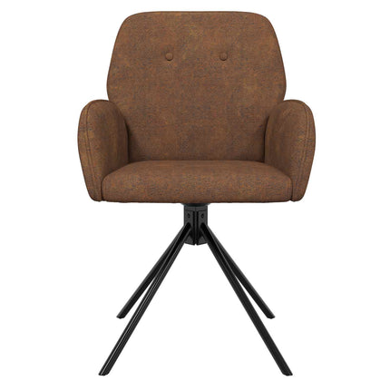 Draai Eetstoelen 4 Pcs Nep Suede Leer 54 X 55 X 86 Cm