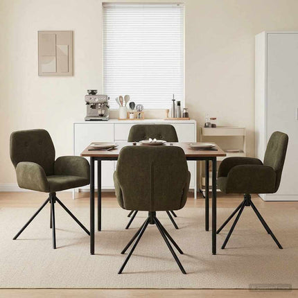 Draai Eetstoelen 4 Pcs Nep Suede Leer 54 X 55 X 86 Cm