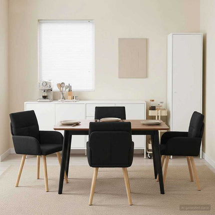 Eettafelstoelen 4 Pcs Stof 60 X 56 X 96 Cm