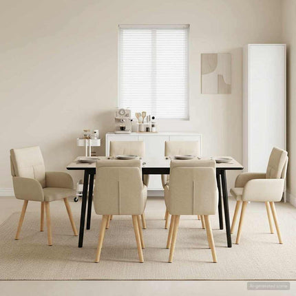 Eettafelstoelen 4 Pcs Stof 60 X 56 X 96 Cm