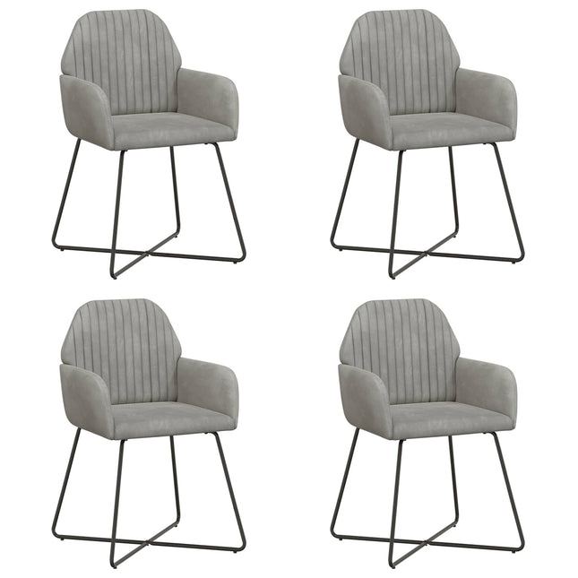 Eettafelstoelen 4 Pcs Fluweel 55 X 50 X 84 Cm