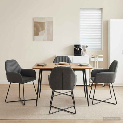 Eettafelstoelen 4 Pcs Fluweel 55 X 50 X 84 Cm