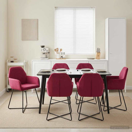 Eettafelstoelen 4 Pcs Fluweel 55 X 50 X 84 Cm