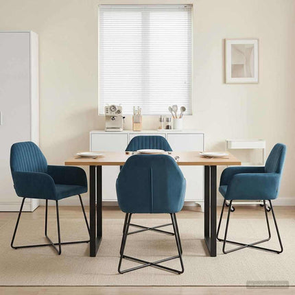 Eettafelstoelen 4 Pcs Fluweel 55 X 50 X 84 Cm