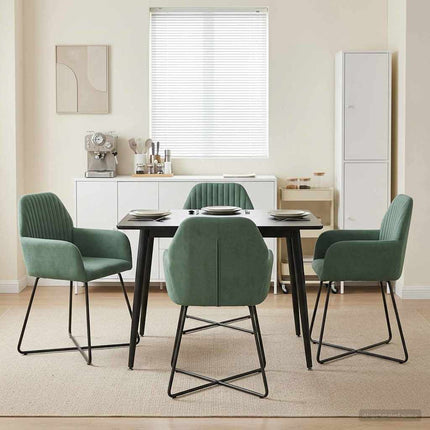 Eettafelstoelen 4 Pcs Fluweel 55 X 50 X 84 Cm