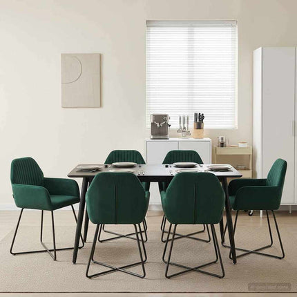 Eettafelstoelen 4 Pcs Fluweel 55 X 50 X 84 Cm