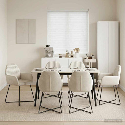 Eettafelstoelen 4 Pcs Fluweel 55 X 50 X 84 Cm