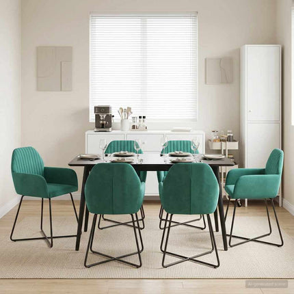 Eettafelstoelen 4 Pcs Fluweel 55 X 50 X 84 Cm