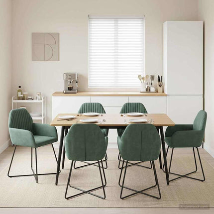 Eettafelstoelen 4 Pcs Fluweel 55 X 50 X 84 Cm
