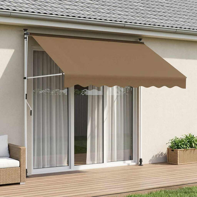 Handmatig Uitschuifbare Luifel Beige