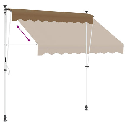 Handmatig Uitschuifbare Luifel Beige