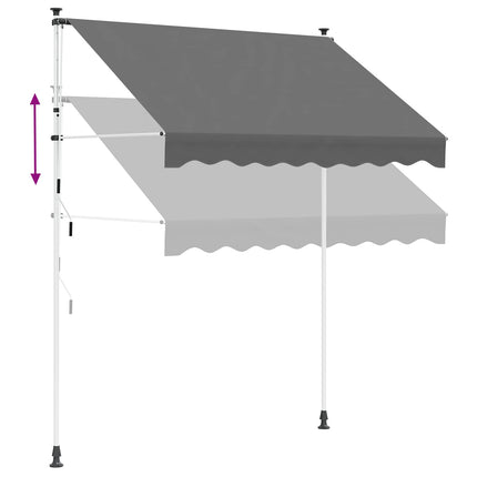 Handmatig Uitschuifbare Luifel Lichtgrijs
