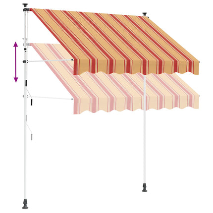 Handmatig Uitschuifbare Luifel 100 X 115 X 300 Cm Multikleur
