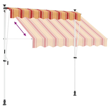 Handmatig Uitschuifbare Luifel 100 X 115 X 300 Cm Multikleur