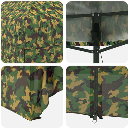 Tent Met 4 Zijwanden 2 X 2 M Leger Camouflage