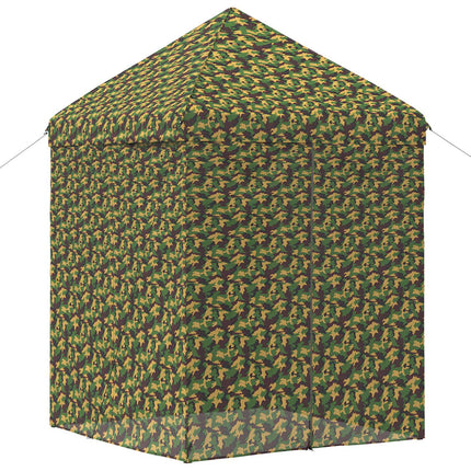 Tent Met 4 Zijwanden 2 X 2 M Leger Camouflage