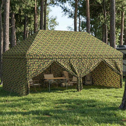 Tent Met 4 Zijwanden 2 X 2 M Leger Camouflage