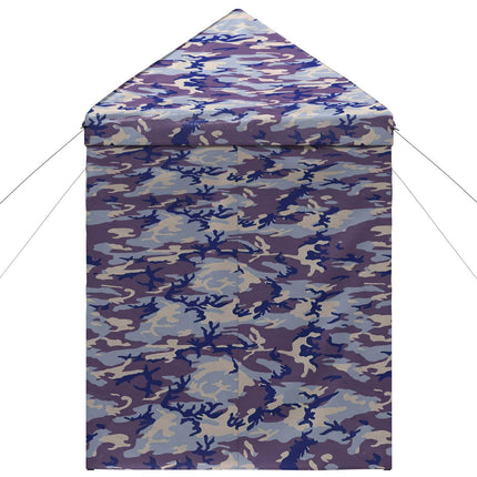 Pop-Up Gazebo Met 4 Zijwanden 2 X 2 M Blauw Camouflage