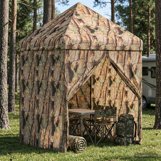 Pop-Up Gazebo Met 4 Zijwanden Bos Camouflage
