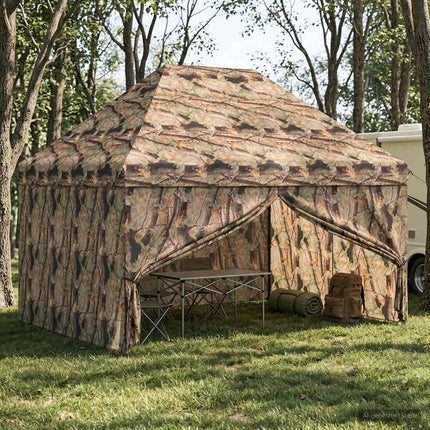 Pop-Up Gazebo Met 4 Zijwanden Bos Camouflage