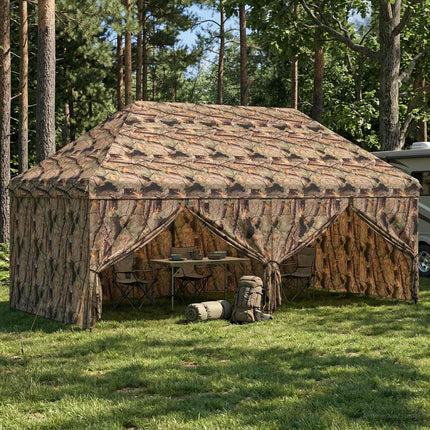 Pop-Up Gazebo Met 4 Zijwanden Bos Camouflage