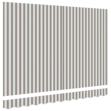 Vervangingsdoek Voor Zonnescherm . Lichtgrijs En Wit