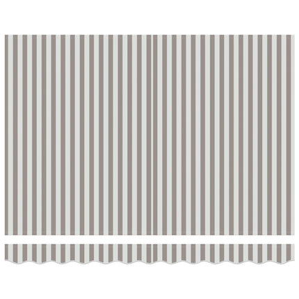 Vervangingsdoek Voor Zonnescherm . Lichtgrijs En Wit