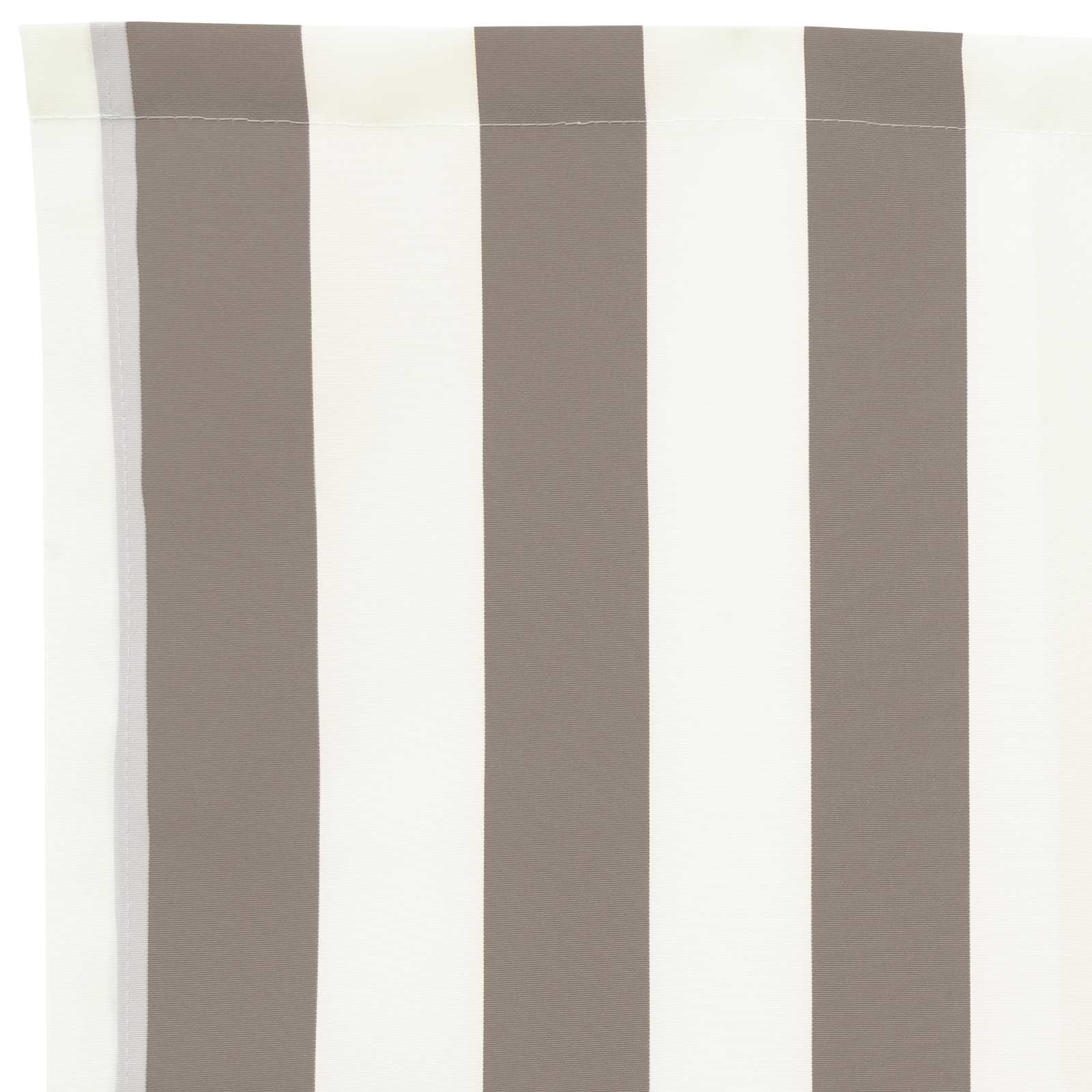 Vervangingsdoek Voor Zonnescherm Polyester Lichtgrijs En Wit