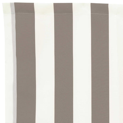 Vervangingsdoek Voor Zonnescherm Polyester Lichtgrijs En Wit