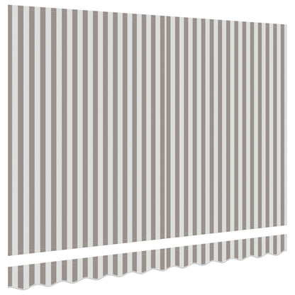 Vervangingsdoek Voor Zonnescherm Polyester Lichtgrijs En Wit